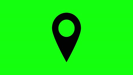 GPS-Standortsymbol-Auf-Grünem-Bildschirm